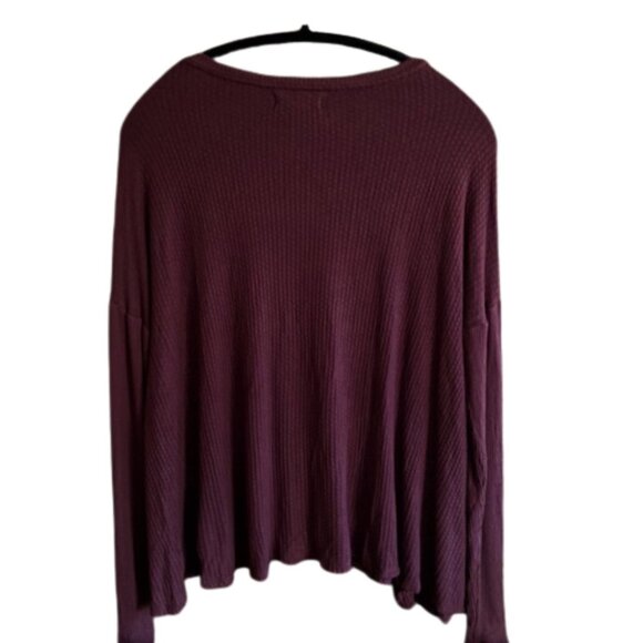 Velvet by Graham & Spencer cozy comfy waffle ribbed long sleeve top tee - Picture 2 of 12